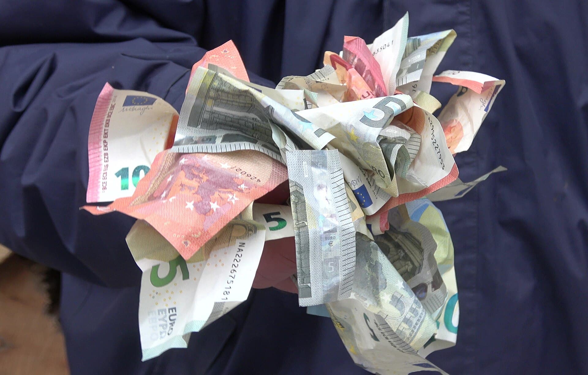 Banconote in euro di vario taglio